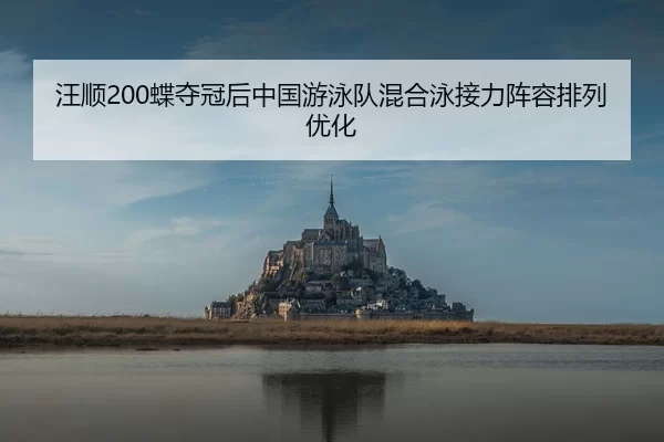 汪顺200蝶夺冠后中国游泳队混合泳接力阵容排列优化